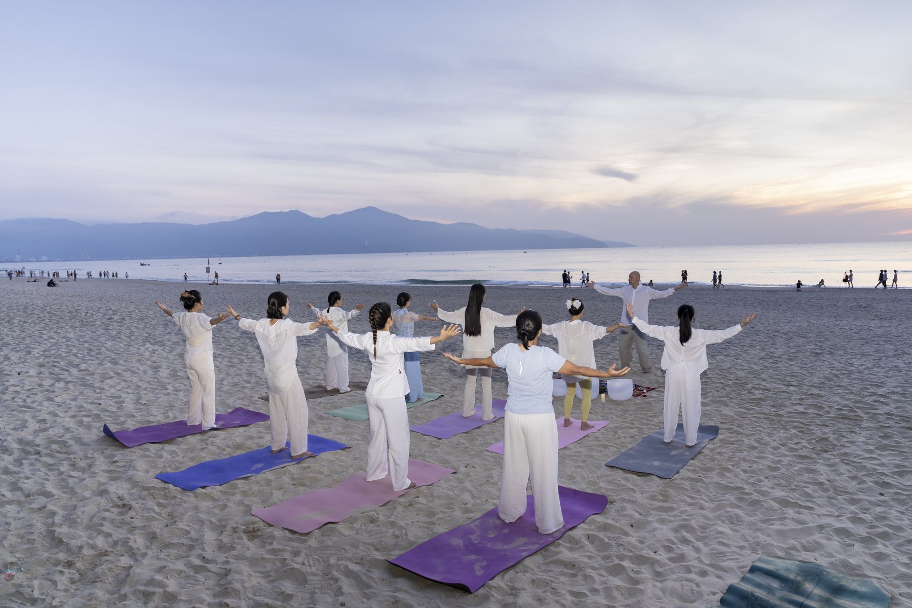Qigong practice at dawn