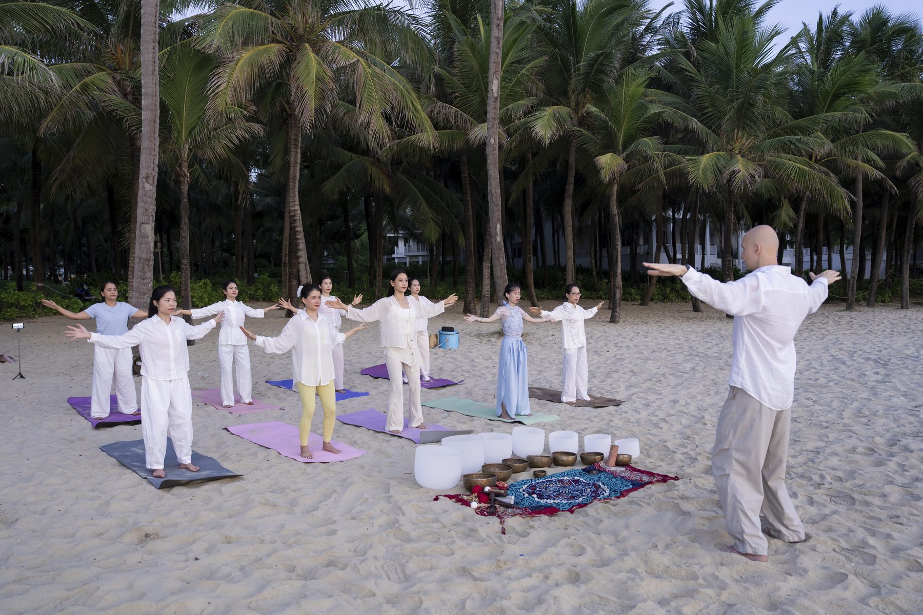 Seb teaching Qigong in Da Nang